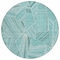 Homeroots 8' Teal Blue And Ivory Round Geometric Washable Indoor Outdoor Area Rug 594811 - alternate 3