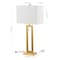 Jonathan Y Sabrina 28.5" Vintage Industrial Iron LED Table Lamp w/ Pull-Chain and USB Charging Port, Brass, 2PK JYL1126A-SET2 - alternate 4