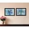 Homeroots Set Of Two Susies Blue Bouquet 2 Black Framed Print Wall Art, 2PK 407273 - alternate 2