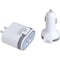 Siig SIIG Fast Charging USB Wall Charger & Car Charger Bundle Pack - White AC-PW1A22-S1 - alternate 1