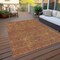 Homeroots 5' X 8' Copper And Ivory Geometric Washable Indoor Outdoor Area Rug 614066 - alternate 5