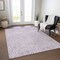 Homeroots 3' X 5' Lavender And Ivory Abstract Washable Indoor Outdoor Area Rug 599730 - alternate 3
