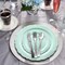 Smarty Had A Party 10" Turquoise Vintage Round Disposable Plastic Dinner Plates (120 Plates), 120PK 860TQ-CASE - alternate 5