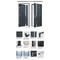 Vdomdoors Steel Double Doors Cynex 6777 Black Stainless Inserts Single Modern Painted-W72xH80-Left Inswing CYNEX6777DEXD-BLK-LH-I-W72 x H80 - alternate 2