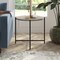 Homeroots 22" Black And Gray Wood And Steel Round End Table 544233 - alternate 2