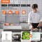 Vevor Countertop Refrigerated Salad Pizza Prep Station 130 W Stainless Guard ETL E40TW-G - alternate 4