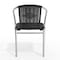 Flash Furniture Contemporary Restaurant Stack Chair, Aluminum and Black Seat, Black Back, 21.75 W 22" L 29 H TLH-020-BK-GG - alternate 6