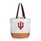 Picnic Time Family Of Brands NCAA Indiana Hoosiers Coronado Canvas and Willow Basket Tote - Picnic Bag 203-00-187-674-0 - alternate 1
