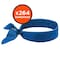 Ergodyne 6702 Blue Cooling Bandana - Embedded Polymers - Tie, 264PK 6702-Bulk - alternate 1