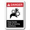 Signmission Danger-Keep Hands Clear Of Moving Machinery 7inx10inSafety ansi osha, ANSI-710DS Keep Hands Clear Of ANSI-710DS Keep Hands Clear Of - alternate 3