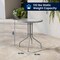 Flash Furniture Lila 23.75in Round Glass Top Metal Table with 2 Silver Aluminum Slat Stack Chairs TLH-071RD-017CSV2-GG - alternate 5