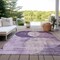 Homeroots 5' X 8' Purple And Lavender Geometric Washable Indoor Outdoor Area Rug 604924 - alternate 3