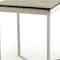 Homeroots 22" Silver and Brown Reclaimed Wood Glass and Steel Square End Table 283176 - alternate 4