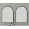 Homeroots Set of Two Black Arch Wood Framed Bathroom Vanity Mirror 565027 - alternate 1