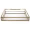Homeroots 14in Gold Square Metal Serving Tray 517548 - alternate 1