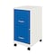 Space Solutions 14.25 in W 2 Drawer Mobile Vertical File Cabinet, Pearl White / Classic Blue 25331 - alternate 2