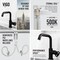 Vigo Cass Single Handle Single-Hole Bathroom Faucet in Matte Black VG01047MB - alternate 4