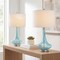 Jonathan Y Cecile 25.5" Glass Teardrop LED Table Lamp, Aqua/Chrome, 2PK JYL1081B-SET2 - alternate 4