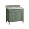 James Martin Vanities Brittany 36" Single Vanity, Smokey Celadon, w/ 3 CM Siberian Silestone Top 650-V36-SC-3SFR - alternate 4