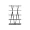 Homeroots 71" Gray And Silver Stainless Steel and Wood Four Tier Geometric Bookcase 722399 - alternate 2