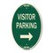 Signmission Visitor-parking Right, 12 Inch X 18 Inch Architectural Oval, Heavy Gauge Aluminum A-OV-G-1218-9868 - alternate 1