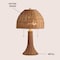 Jonathan Y Joanie 22" Bohemian Rustic Woven Rattan LED Table Lamp w/ Double Pull Chains, Dark Brown/Brass Gold JYL4040C - alternate 4