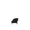 Homeroots 28" Black Velvet and Steel Lounge Chair 716374 - alternate 2