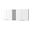 Homeroots 59in White Wood Wall Mounted Accent Cabinet With Four Doors 478212 - alternate 1