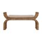 Homeroots 48in Beige and Brown Boucle and Solid Wood Upholstered Bench 723432 - alternate 1