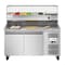 Koolmore 59 in. Two-Door Refrigerated Granite Top Pizza Prep Station with Refrigerated Condiment Pan Holder KM-RPCPS-2D59-GRT - alternate 1