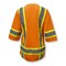 Radians 100% Polyester Solid Knit Front, 100% Polyester Mesh Back, Zipper Closure, Orange, Size 2X SV63WO2X - alternate 3