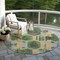 Homeroots 8' Green Gold And Silver Round Geometric Washable Indoor Outdoor Area Rug 618747 - alternate 4