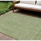 Homeroots 10' X 14' Green Ivory And Gray Striped Washable Indoor Outdoor Area Rug 597384 - alternate 1