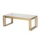Homeroots Set of Two Gold Glass And Steel Sled Nested Coffee Tables 520920 - alternate 2