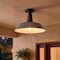 Jonathan Y Camila 14" 1-Light Classic Industrial Indoor/Outdoor Iron LED Semi Flush Mount, Gray/White JYL7617D - alternate 4