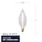 Bulbrite Spunlite 25w Dimmable C11 Incandescent Light Bulbs Candelabra (E12) Base, Satin Finish, 25PK 861974 - alternate 2