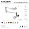 Kingston Brass Wall Mount Pot Filler Faucet, Matte Black KS4100RX - alternate 2