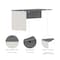 Connexion Return Shell Return Table, Slate/Sandstone, 29.8" D X 30.4" H, 59-1/2" W X Melamine, Slate/Sandstone 93812-1159 - alternate 2