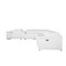 Homeroots White Italian Leather Power Reclining U Shaped Seven Piece Corner Sectional With Console 366362 - alternate 1