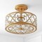 Jonathan Y Leila 3-Light 13.25" Iron/Crystal Modern Glam LED Flush Mount, Gold JYL9071A - alternate 4