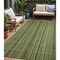 Homeroots 5' X 8' Green Gold And Gray Striped Washable Indoor Outdoor Area Rug 616371 - alternate 1