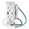 Leviton USB Receptacle, 15 A, White T5634-W - alternate 4
