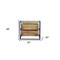 Homeroots 28" Natural Solid Wood and Glass Two Drawer Nightstand 488770 - alternate 2
