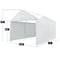 King Canopy 10ftx13ft Canopy Enclosure Sidewall Kit w/ Flaps, Fits 10ft 8in by 13ft frames, White SWK1013WF-2 - alternate 2