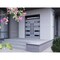 Vdomdoors Front Exterior Prehung Aluminum Double Doors Ronex0131 Grey Top Transom Mirrored Clear Glass Entry RONEX0131DEXD-GRE-W72xH96+16-RH-I - alternate 3
