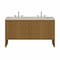 James Martin Vanities Hudson 60" Double Vanity, Honey Oak w/ 3 CM Siberian Silestone Top 435-V60D-HNO-3SFR - alternate 1