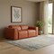 Homeroots 77in Orange and Brown Italian Leather Power Reclining Loveseat With Storage 720547 - alternate 3