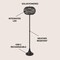 Jonathan Y Jaemin 58" Modern Coastal Faux Rattan Integrated Indoor/Outdoor LED Solar Powered Floor Lamp, Black JYL2601A - alternate 4