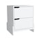 Homeroots 20" White Wood Two Drawer Nightstand 543693 - alternate 1