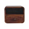 Homeroots 10" Brown Solid Wood Square One Drawer Nightstand 653818 - alternate 1